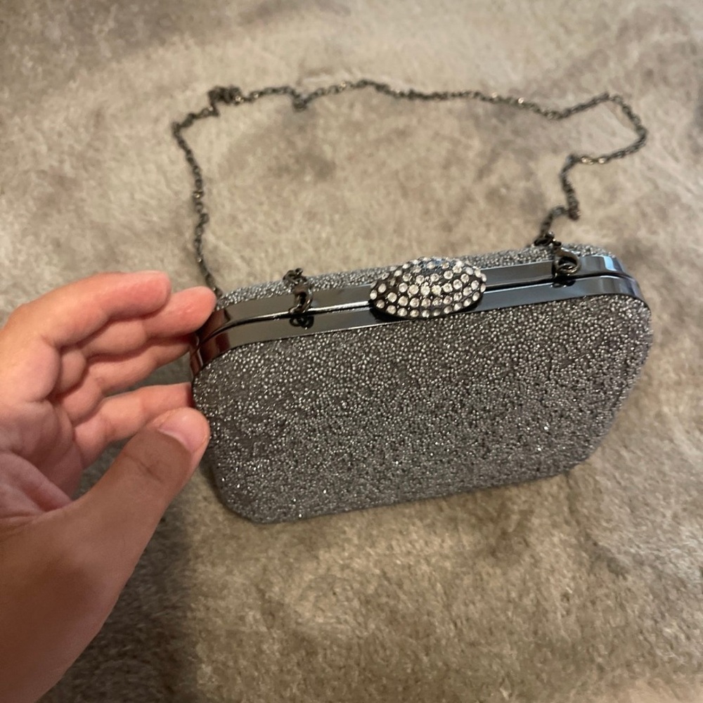 Elegant Silver Clutch Bag